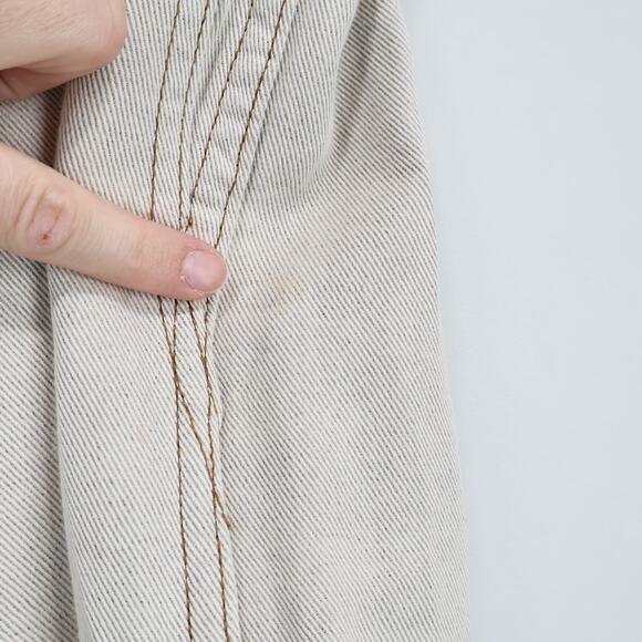 NWT Madewell The Dean Easy Linen Blend Cuffed Hem Twill Pant In Bone Size 30 - Picture 9 of 14